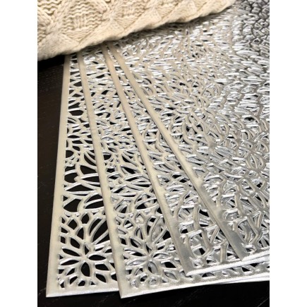 Underlägg Silver Guld Beige Plast 45x30 cm 4-pack