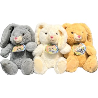 Kanin Mjukis Vit Brun Grå