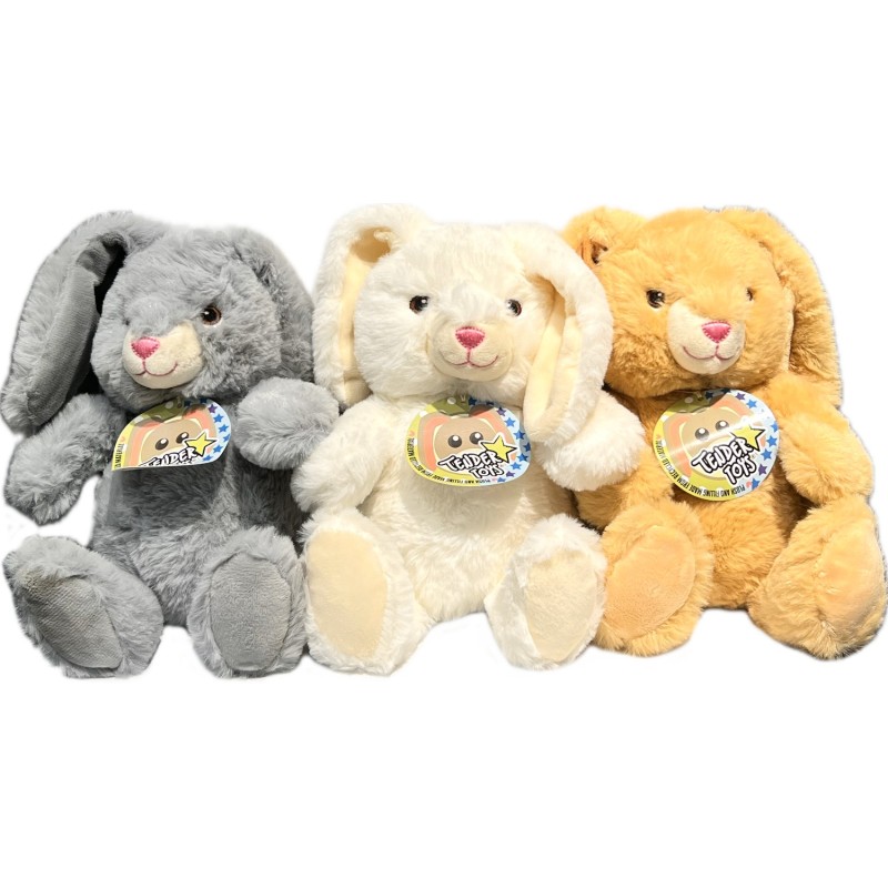 Kanin Mjukis Vit Brun Grå