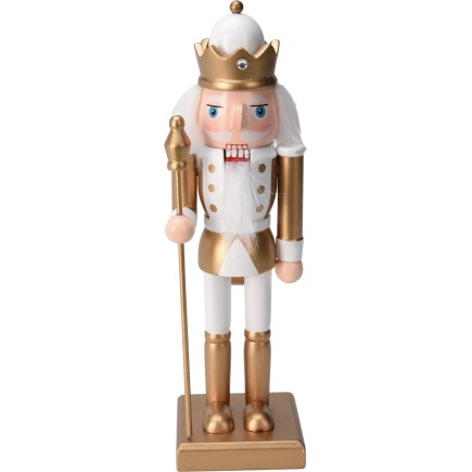 Nötknäppare Krona Guld Hatt Lilja Hatt Sten Hatt Guld Vit/Guld