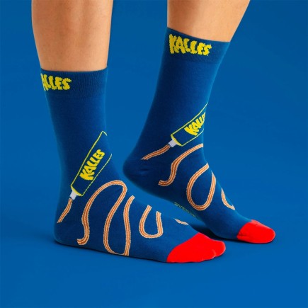 Strumpor Dalahäst Blå stl 36-40