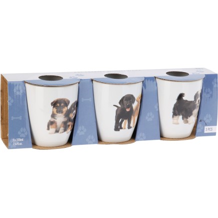 Mugg Keramik Hundar 3-pack