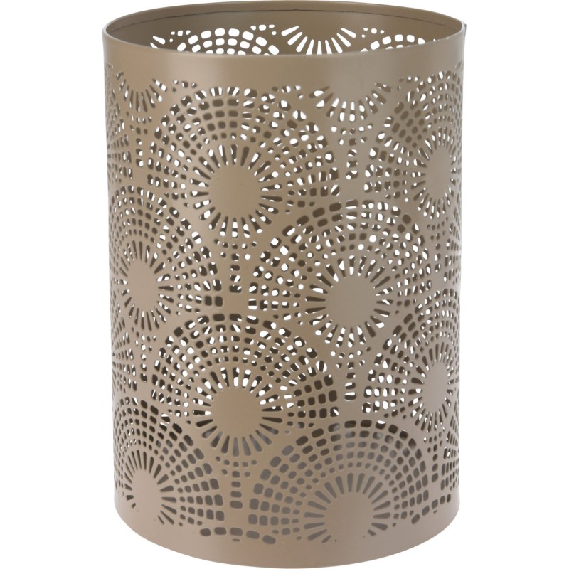 Ljushållare Bågar Ringar Mönstrad Metall Taupe 18 cm