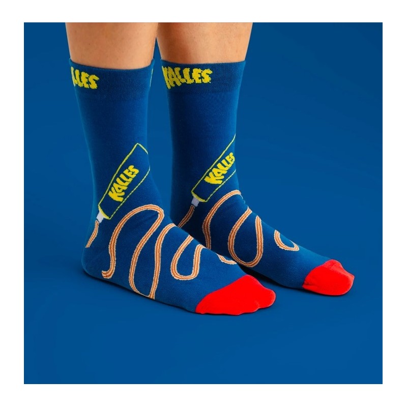 Strumpor Dalahäst Blå stl 36-40