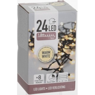 LED-slinga 180 cm Varmt sken Inne/Ute Timer