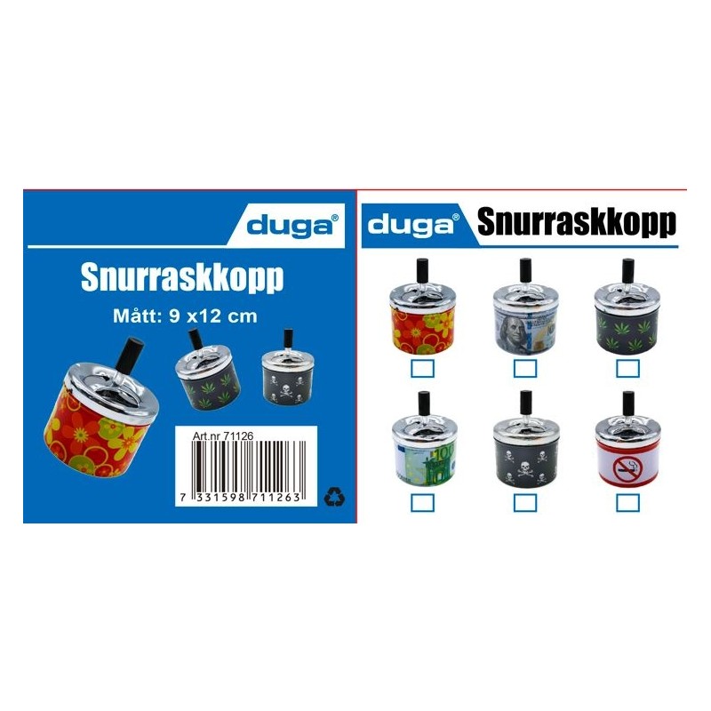 Askfat Blomma Snurr Metall