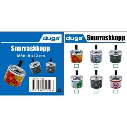 Askfat Sedlar Snurr Metall