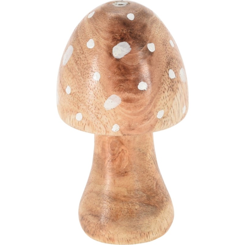Svamp Grön Brun Beige Dekoration Trä 9x15 cm