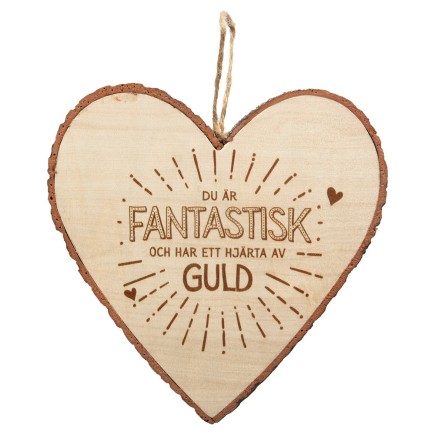 Hjärta Trä Fantastisk Hjärta av guld