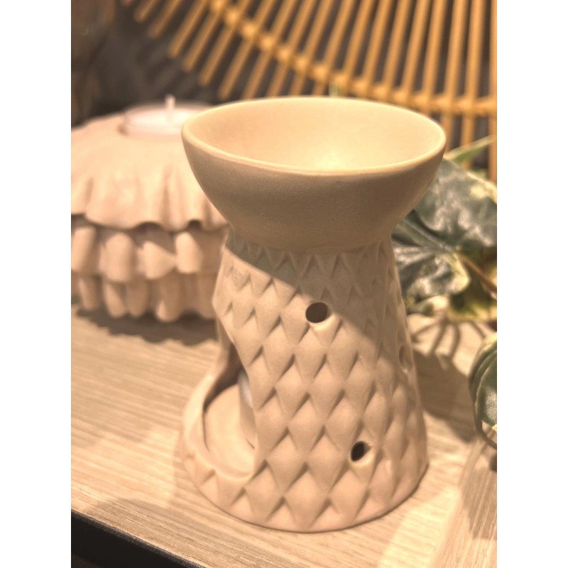 Oljebrännare Aromalampa Beigegrå 10 cm