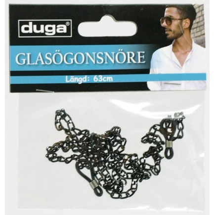 Glasögonsnöre Senilsnöre Glasögon metall 63 cm
