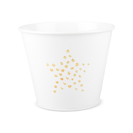 Kruka Stjärna vit plåt 3-pack