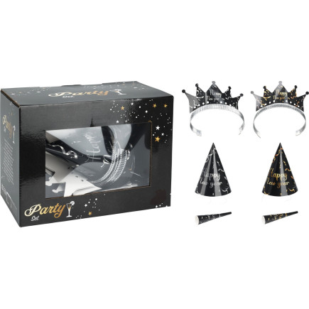 Party Set Happy New Year Nyår 16 delar