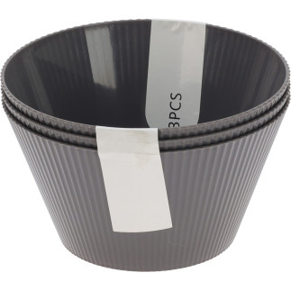 Skål Grå 3-pack Melamin 
