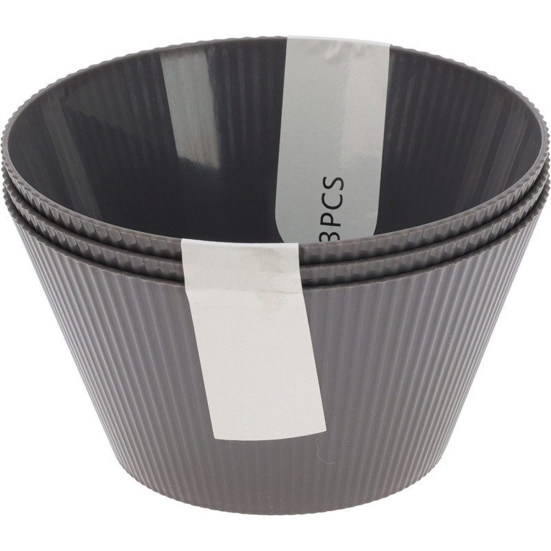 Skål Grå 3-pack Melamin Skål Grå 3-pack Melamin