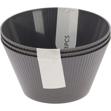 Skål Grå 3-pack Melamin 
