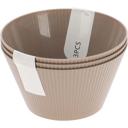 Skål Grå 3-pack Melamin 