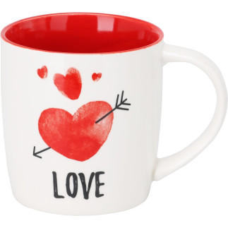 Mugg You and Me Vit/Röd