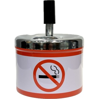 Askfat Rökning Förbjuden Snurr Metall