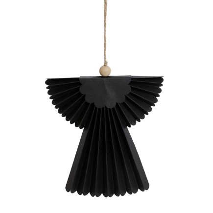 Ängel Häng Papp Svart 20 cm 2-pack