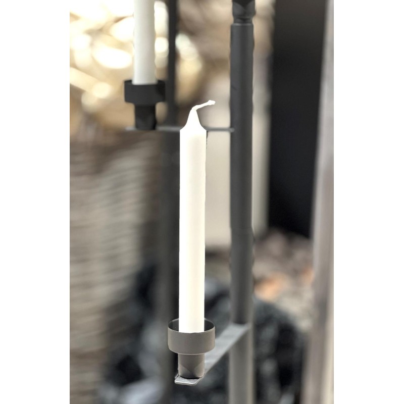 Golvljusstake Svart 100 cm