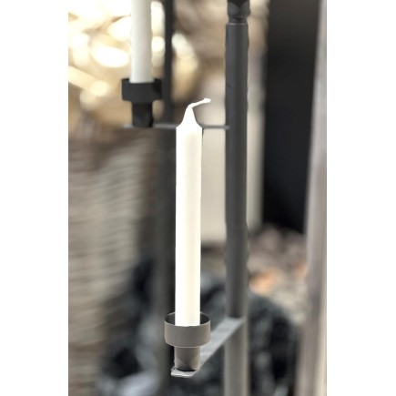 Golvljusstake Svart 100 cm