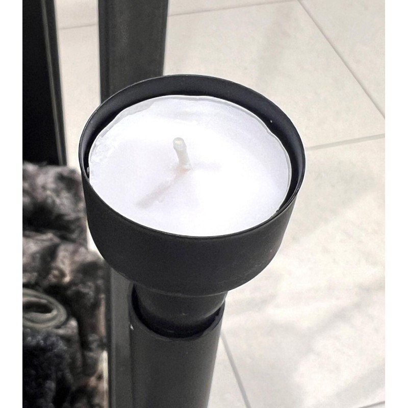 Golvljusstake Svart 100 cm