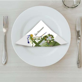 Servetter Midsommarstång 33x33cm 20-pack