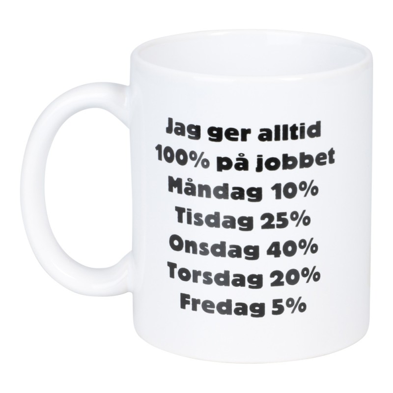Mugg 100% På Jobbet Mugg 100% På Jobbet