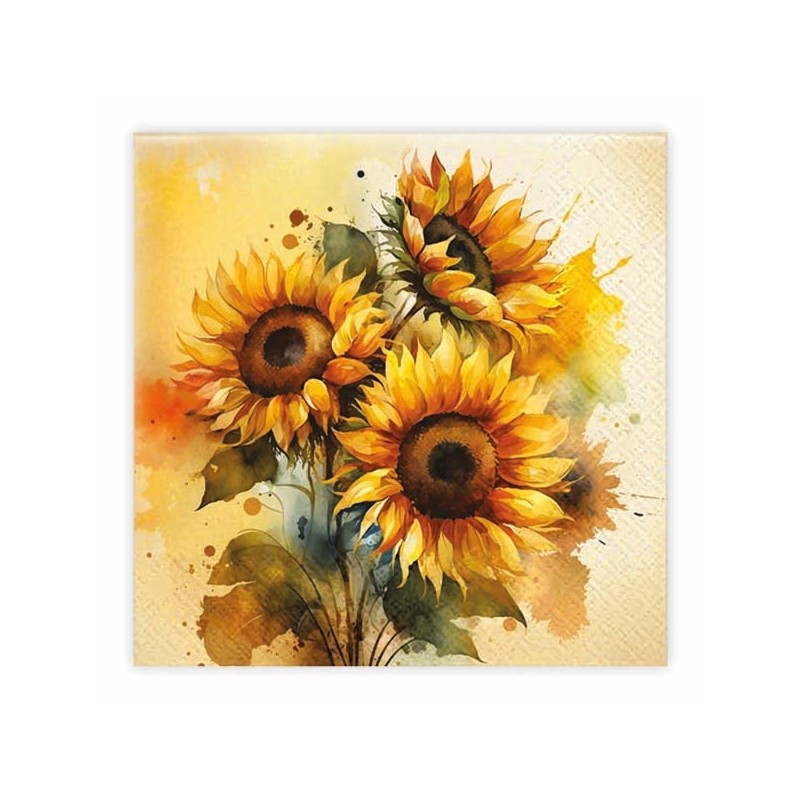 Servetter Solros Beige 33x33 cm 20-pack