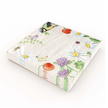 Kaffeservetter Talgoxe sommar 25x25cm 20-pack