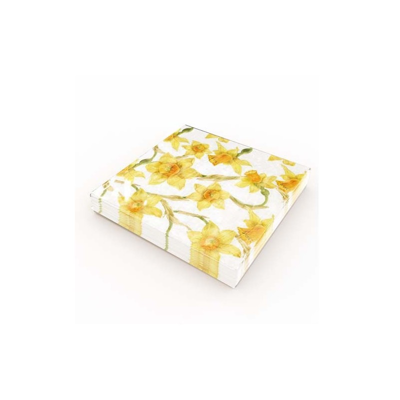 Kaffeservetter Påsklilja 25x25cm 20-pack
