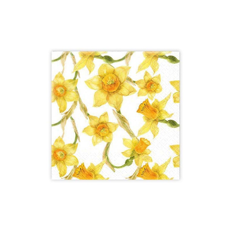 Kaffeservetter Påsklilja 25x25cm 20-pack