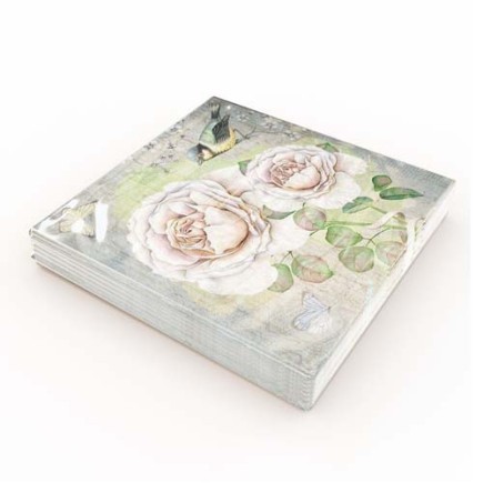 Servetter Talgoxe ros 33x33cm 20-pack