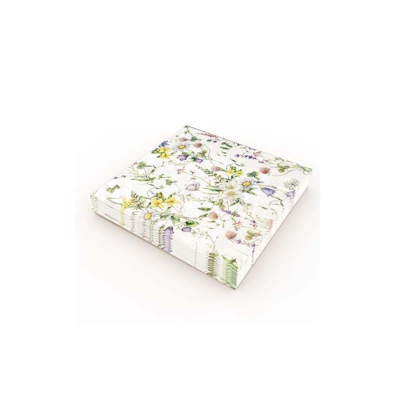 Servetter Ängsblommor 33x33cm 20-pack