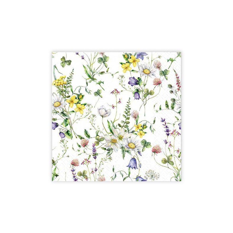 Servetter Ängsblommor 33x33cm 20-pack