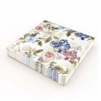 Servetter Blomsterfjäril 33x33cm 20-pack