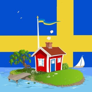 Servetter Sommarstuga 33x33 cm 20-pack