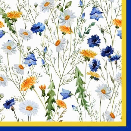 Servetter Sommarblommor 33x33 cm 20-pack