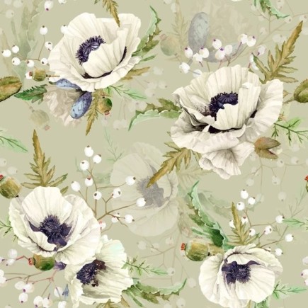 Servetter Blommor Vita 33x33 cm 20-pack