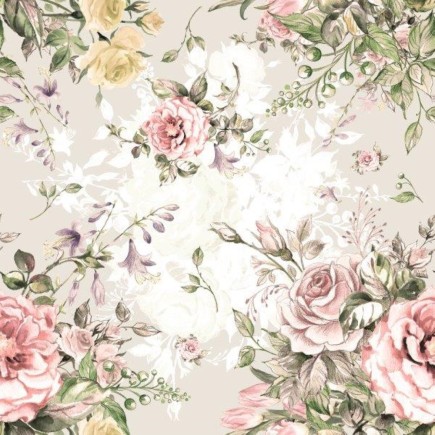 Servetter Rosor beige 33x33cm 20-pack