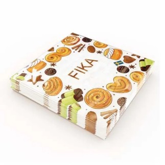 Kaffeservetter Fika 25x25cm