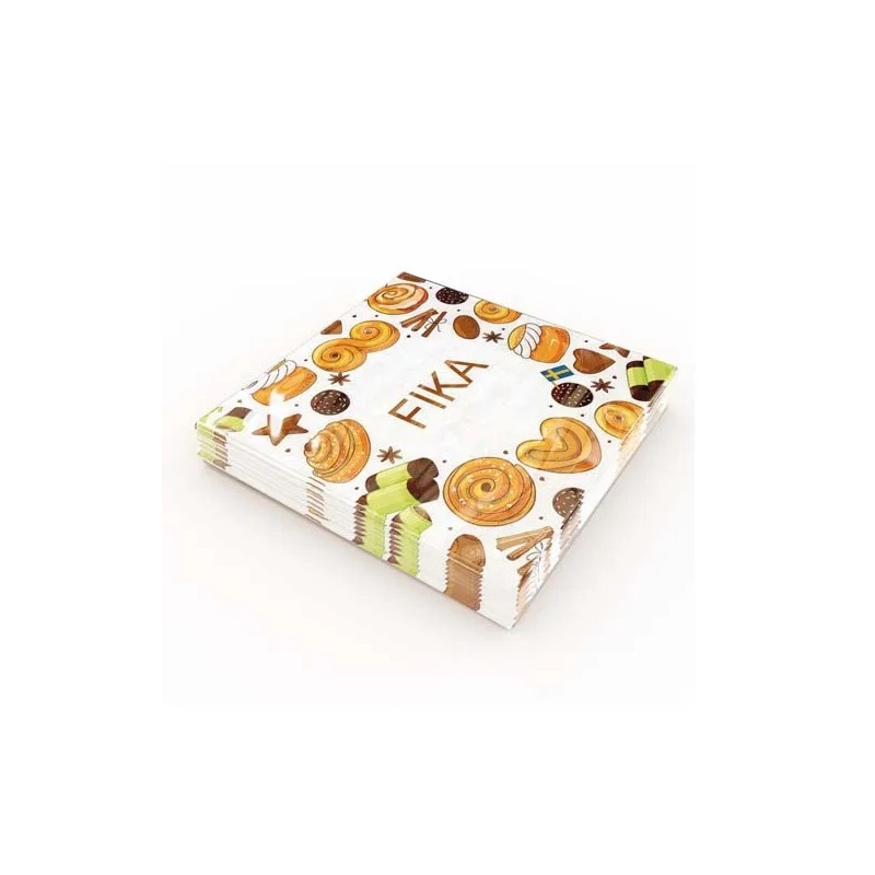 Kaffeservetter Fika 25x25cm