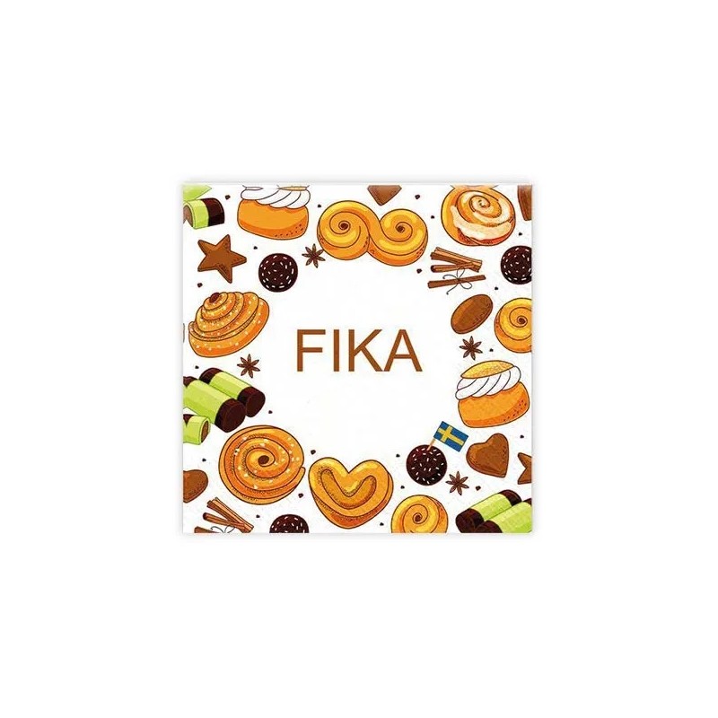 Kaffeservetter Fika 25x25cm