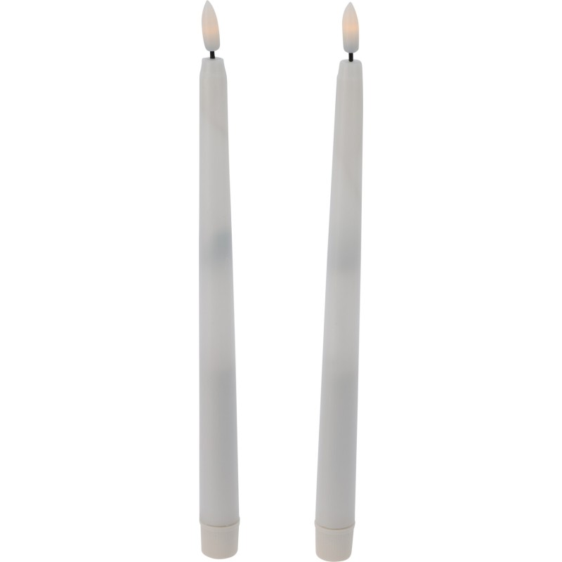 Ljus 2-pack LED Vita 27 cm