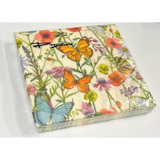 Kaffeservetter Fjärilar 25x25 cm 20-pack