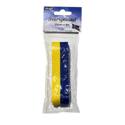 Band Studentband blå/gult 4 meter Sverige