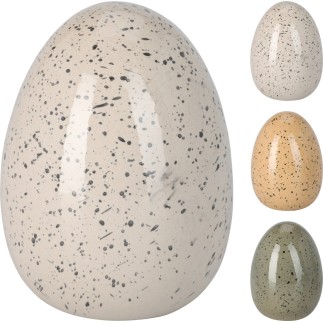 Ägg Keramik Dekoration 14 cm Gult