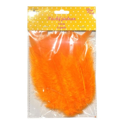 Påskfjädrar Orange 5-pack