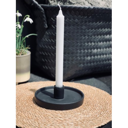Ljusstake Svart Keramik 15 cm